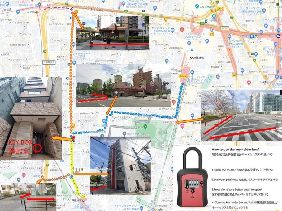 อพาร์ทเม้น Close To Jr Nanba Station/airport Bus Terminal/1 Room/floor/elevator *